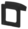 Abdeckrahmen mit Klappdeckel 1-fach schwarz matt - Busch-balance® SI   