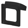Abdeckrahmen mit Klappdeckel 1-fach schwarz matt - Busch-balance® SI