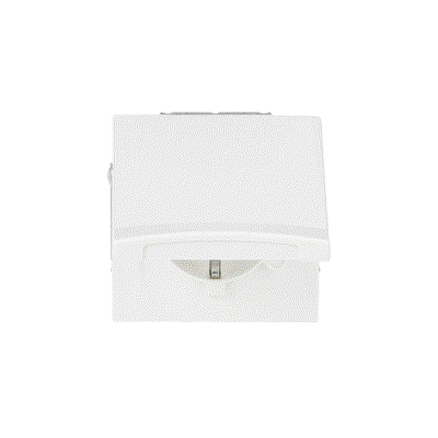 SCHUKO® Steckdosen-Einsatz mit Klappdeckel alpinweiß - Allwetter 44® (IP44)