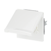 SCHUKO® Steckdosen-Einsatz mit Klappdeckel alpinweiß - Allwetter 44® (IP44)