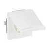 SCHUKO® Steckdosen-Einsatz mit Klappdeckel alpinweiß - Allwetter 44® (IP44)