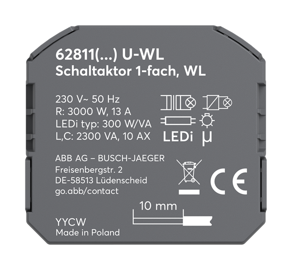 Schaltaktor 1-fach, UP Wireless – Bild 2 von 4