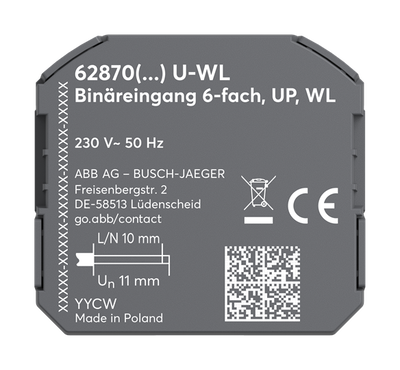 Binäreingang 6-fach, UP, WL   