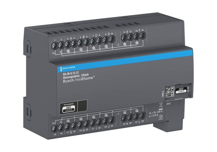 Heizungsaktor, 12-fach, 230 V, REG, BJE für Busch-free@home® – Bild 2 von 3
