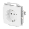 SCHUKO® Steckdosen-Einsatz mit Steckanschluss alpinweiß - Busch-balance® SI