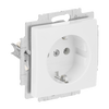 SCHUKO® Steckdosen-Einsatz mit Steckanschluss alpinweiß - Busch-balance® SI