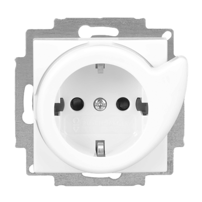 Busch-Servicesteckdose® SCHUKO® Steckdosen-Einsatz Safety+ alpinweiß -