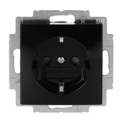 SCHUKO® Steckdosen-Einsatz Safety+ schwarz - Busch-balance® SI