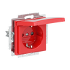 SCHUKO® Steckdosen-Einsatz Safety+ mit Klappdeckel rot - Busch-balance® SI