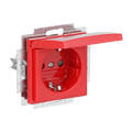 SCHUKO® Steckdosen-Einsatz Safety+ mit Klappdeckel rot - Busch-balance® SI