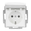 SCHUKO® Steckdosen-Einsatz Safety+ mit Klappdeckel mit Beschriftungsfeld