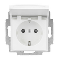 SCHUKO® Steckdosen-Einsatz Safety+ mit Klappdeckel mit Beschriftungsfeld