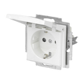 SCHUKO® Steckdosen-Einsatz Safety+ mit Klappdeckel mit Beschriftungsfeld