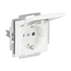SCHUKO® Steckdosen-Einsatz Safety+ mit Klappdeckel mit Beschriftungsfeld