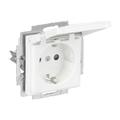 SCHUKO® Steckdosen-Einsatz Safety+ mit Klappdeckel mit Beschriftungsfeld