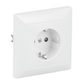 SCHUKO® Steckdose Safety+ alpinweiß - Busch-balance® SI Vollplatte