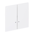 Wippe mit kleiner transparenter Kalotte für Schalter/Taster, 2-fach studioweiß