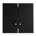 Wippe mit kleiner transparenter Kalotte für Schalter/Taster, 2-fach schwarz