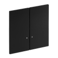 Wippe mit kleiner transparenter Kalotte für Schalter/Taster, 2-fach schwarz