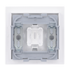 Wippe mit Aufdruck Symbol "0 und 1" mit kleiner transparenter Kalotte für