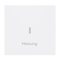 Wippe mit Aufdruck Heizung mit kleiner roter Kalotte für Schalter/Taster,