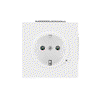 SCHUKO® Steckdosen-Einsatz Safety+ mit LED Kontrolllicht /grün studioweiß -
