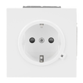 SCHUKO® Steckdosen-Einsatz Safety+ mit LED Kontrolllicht /grün studioweiß -