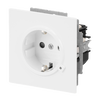 SCHUKO® Steckdosen-Einsatz Safety+ mit LED Kontrolllicht /grün studioweiß -