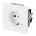 SCHUKO® Steckdosen-Einsatz Safety+ mit LED Kontrolllicht /grün studioweiß -