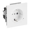 SCHUKO® Steckdosen-Einsatz Safety+ mit LED Kontrolllicht /grün studioweiß -