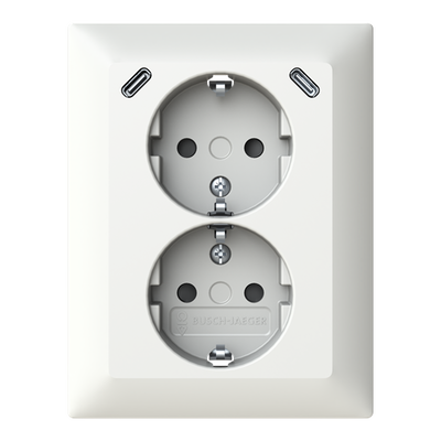 SCHUKO® USB-Doppelsteckdose Safety+ mit 2x USB C