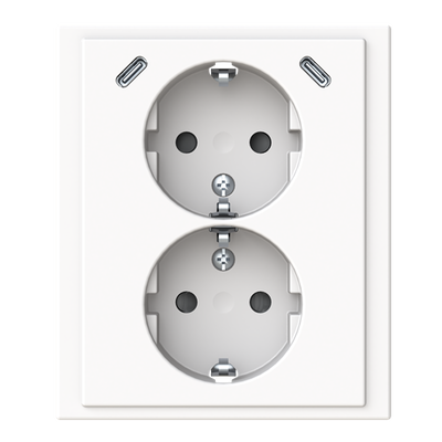 SCHUKO® USB-Doppelsteckdose Safety+ mit 2x USB C