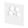 Zentralscheibe TV / SAT 4-fach weiß - Busch-art linear®