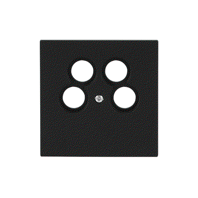Zentralscheibe TV / SAT 4-fach schwarz - Busch-art linear®   