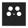 Zentralscheibe TV / SAT 4-fach schwarz - Busch-art linear®   