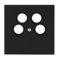 Zentralscheibe TV / SAT 4-fach schwarz - Busch-art linear®