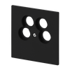 Zentralscheibe TV / SAT 4-fach schwarz - Busch-art linear®   