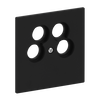 Zentralscheibe TV / SAT 4-fach schwarz - Busch-art linear®   