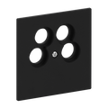 Zentralscheibe TV / SAT 4-fach schwarz - Busch-art linear®