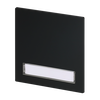 Wippe mit Beschriftungsfeld für Taster, 1-fach schwarz matt - Busch-art linear®