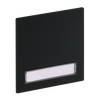 Wippe mit Beschriftungsfeld für Taster, 1-fach schwarz matt - Busch-art linear®
