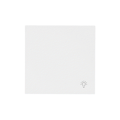 Wippe mit Aufdruck Symbol "Licht" für Taster, 1-fach studioweiß matt -