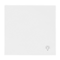 Wippe mit Aufdruck Symbol "Licht" für Schalter/Taster, 1-fach studioweiß matt -
