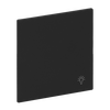 Wippe mit Aufdruck Symbol "Licht" für Taster, 1-fach schwarz matt - Busch-art