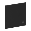 Wippe mit Aufdruck Symbol "Licht" für Schalter/Taster, 1-fach schwarz matt -