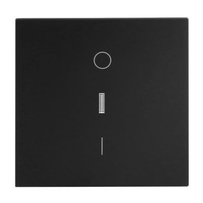 Wippe mit Aufdruck Symbol "0 und 1" mit kleiner transparenter Kalotte für