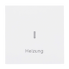 Wippe mit Aufdruck Heizung mit kleiner roter Kalotte für Taster, 1-fach