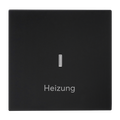 Wippe mit Aufdruck Heizung mit kleiner roter Kalotte für Schalter/Taster,