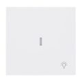 Wippe mit Aufdruck Symbol "Licht" mit kleiner transparenter Kalotte für