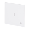 Wippe mit Aufdruck Symbol "Licht" mit kleiner transparenter Kalotte für Taster,